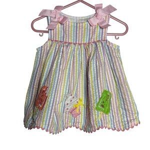 Multicolor seersucker Dress Popsicles Ice Cream